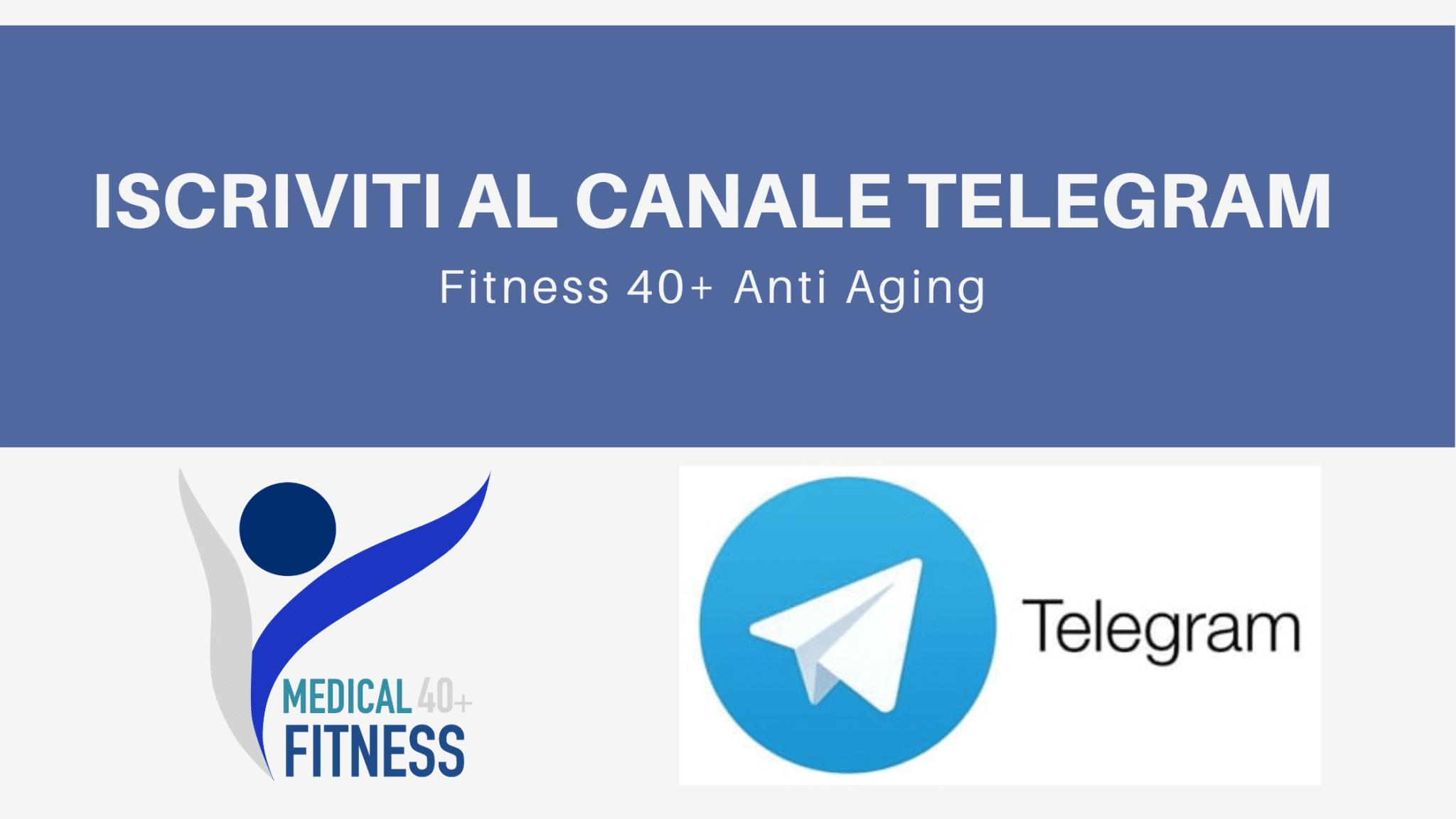 canale telegram fitness 40+